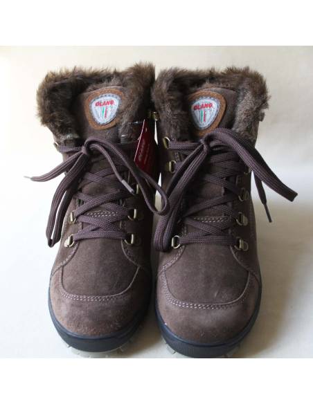 Sportlichen wasserabweisenden roten Lederstiefeletten der Olang-Frau