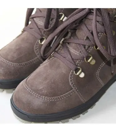 Chaussures de marche pour femme en daim nubuck marron glacé 