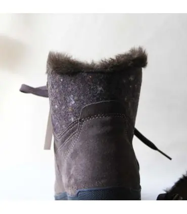 Sportlichen wasserabweisenden roten Lederstiefeletten der Olang-Frau