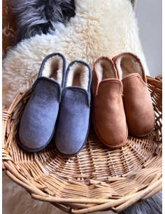 Cálidas zapatillas de piel de cordero para hombre o mujer