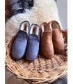 Warm lambskin slippers for men and women