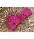 Chaussettes fantaisie renne fushia prune 