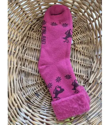 Socks fancy reindeer grey khaki 36-39