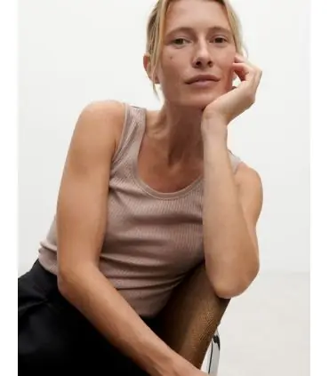 Débardeur femme pure laine mérinos rose ballerine