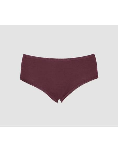 Culotte femme midi pure laine mérinos rouge noel 797