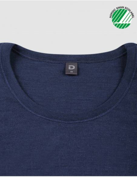 women's shirt long sleeves in pure merino wool red