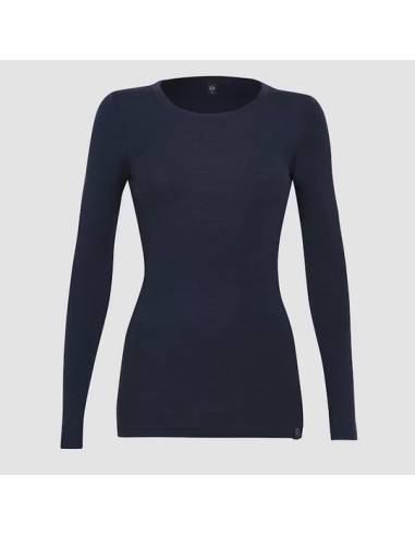 women's shirt long sleeves in pure merino wool red