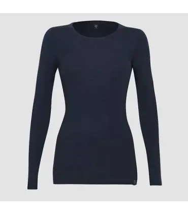women's shirt long sleeves in pure merino wool red