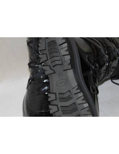 Bottes de ski hautes pour femme à lacets en daim suède tissu technique
