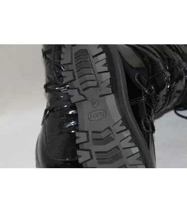Bottes de ski hautes pour femme à lacets en daim suède tissu technique 