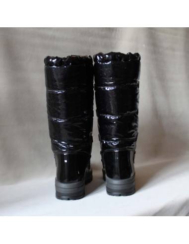 Bottes de ski hautes pour femme à lacets en daim suède tissu technique