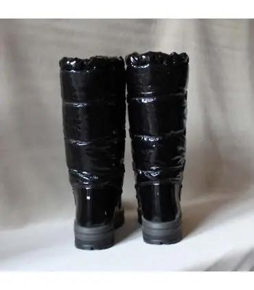 Bottes de ski hautes pour femme à lacets en daim suède tissu technique 
