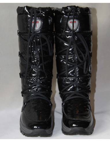 Bottes de ski hautes pour femme à lacets en daim suède tissu technique