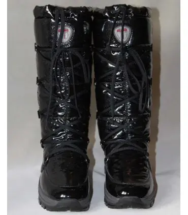 Bottes de ski hautes pour femme à lacets en daim suède tissu technique 