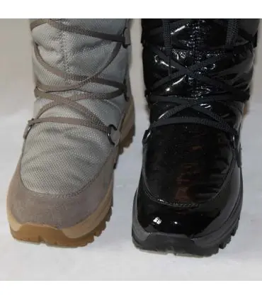 Bottes de ski hautes pour femme à lacets en daim suède tissu technique 