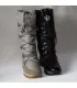 Bottes de ski hautes pour femme à lacets en daim suède tissu technique 