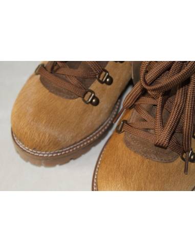 Warm ankle boots in crocodile-print suede with rabbit collar- Olang Imperial