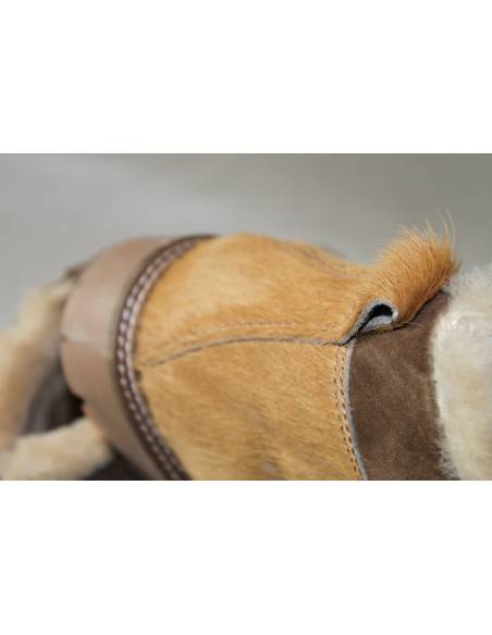 Cálidos botines de ante con estampado de cocodrilo y cuello de conejo- Olang Imperial