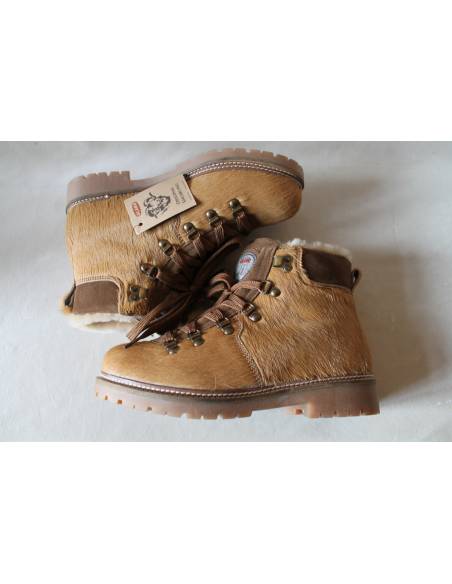 Bottes courtes femme léopard luxe intérieur peau de mouton semelle antidérapante