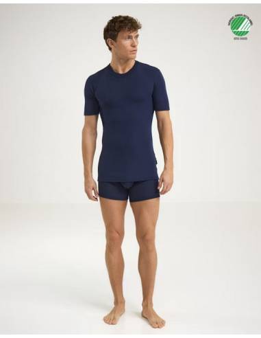 Boxer homme pure laine mérinos bleu marine