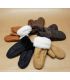 Women Mittens in wooly genuine lambskin