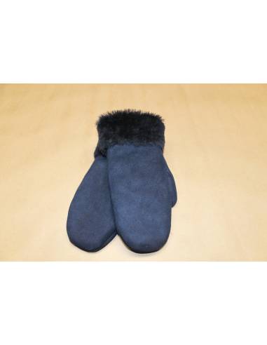 Moufles Femme chaudes en peau d'agneau retournée nubuck