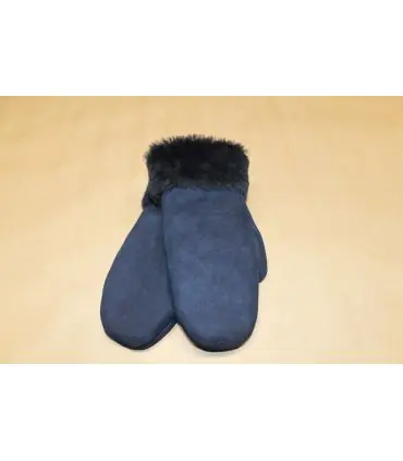Women Mittens in wooly genuine lambskin