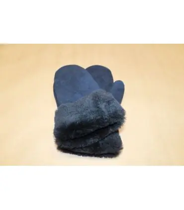 Women Mittens in wooly genuine lambskin