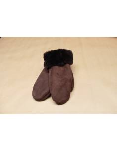 Women Mittens in wooly genuine lambskin 2