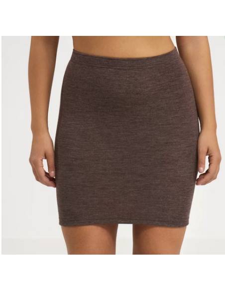 Jupe femme droite type crayon chataigne