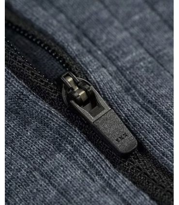Herren Polo shirt  Merinowolle mit langen Ärmeln grau