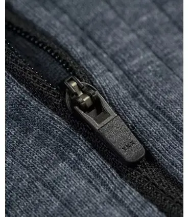Herren Polo shirt  Merinowolle mit langen Ärmeln grau