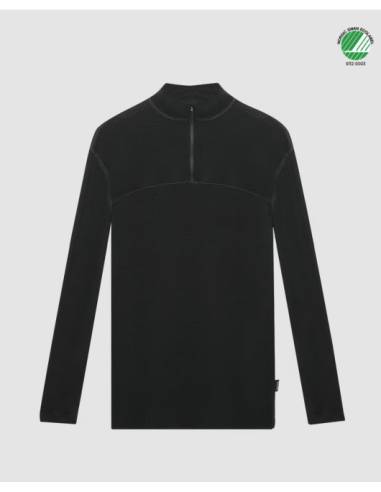 Hombre Polo de Lana Merino con mangas largas gris