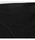 Schwarze halbhohe Unterhose aus Merinowolle mit Spitze