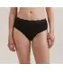 Culotte femme noire avec dentelle élastique en laine mérinos et soie