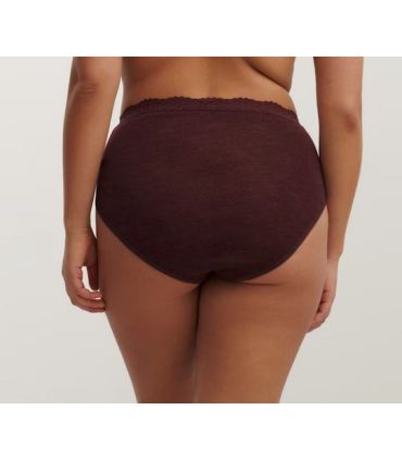 Bragas negras de lana merina con encaje