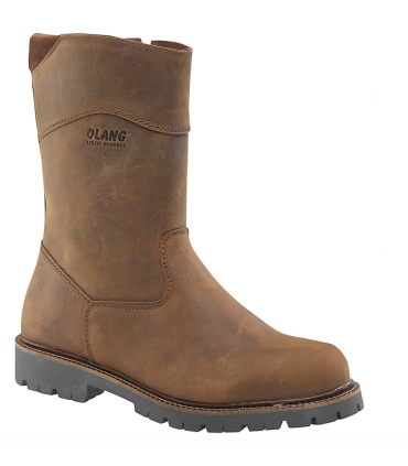 Fat leather winter boots for men