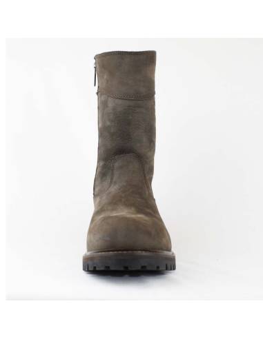 Fat leather winter boots for men