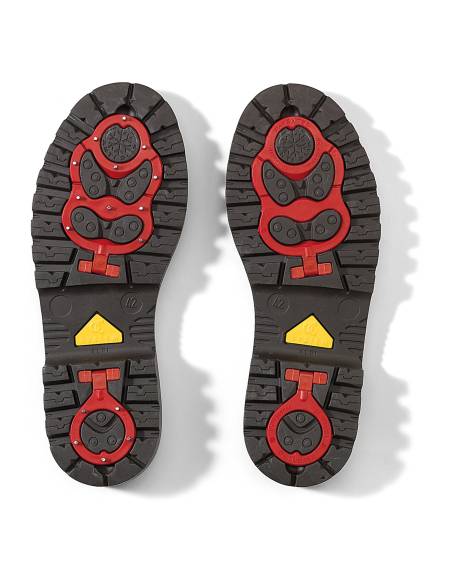 Bottes homme fourrées mouton en cuir gras avec crampons OC system
