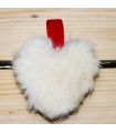 Christmas decoration Genuine sheepskin heart