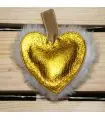 Bijoux de sac porte-clef Coeur en cuir d'agneau et peau de mouton 