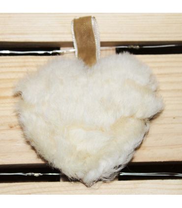 Coeur en cuir d'agneau et peau de mouton 