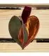 Décoration coeur triple cuir d'agneau véritable Chirstmas Ornaments 