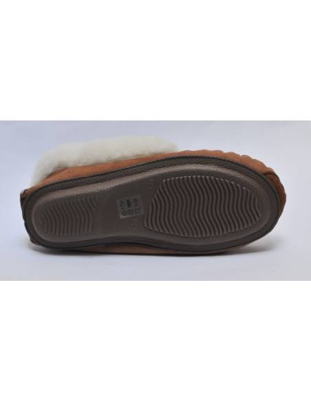 Women's nordic  slippers moccasin in guenuine lambskin