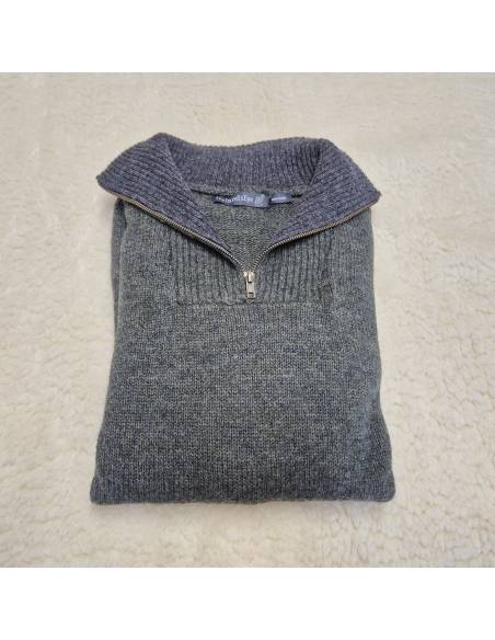Pullover Herrenpullover aus reiner weicher Schurwolle mit Stehkragen