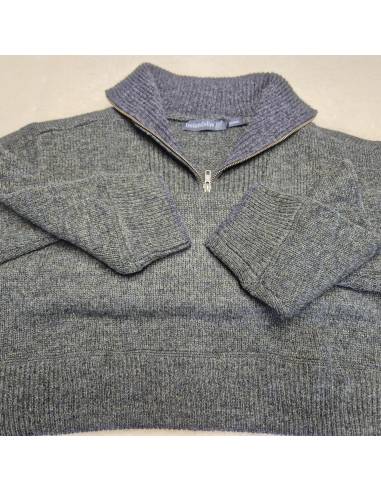 Pullover Herrenpullover aus reiner weicher Schurwolle mit Stehkragen
