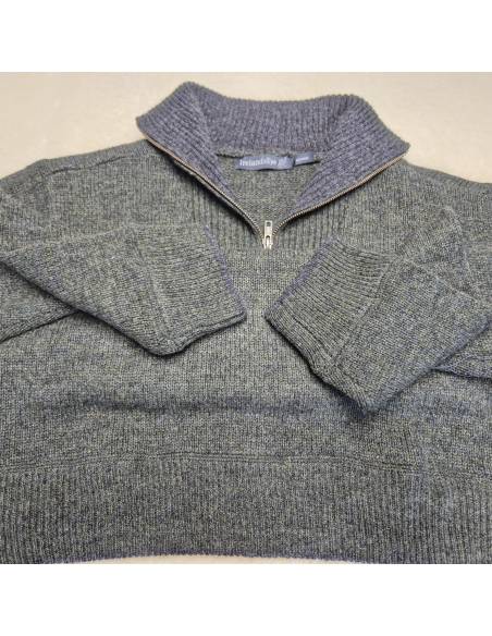 Pullover Herrenpullover aus reiner weicher Schurwolle mit Stehkragen