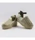 Sandales Espadrilles femme compensées naturel et noir
