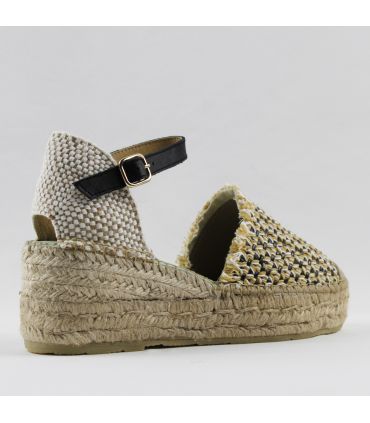 Sandalen Damen Espadrilles mit Keilabsatz blau oder rosa 