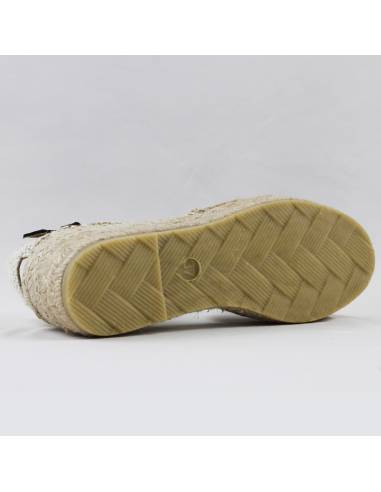 Sandalias de cuña con alpargata para mujer azules o rosas